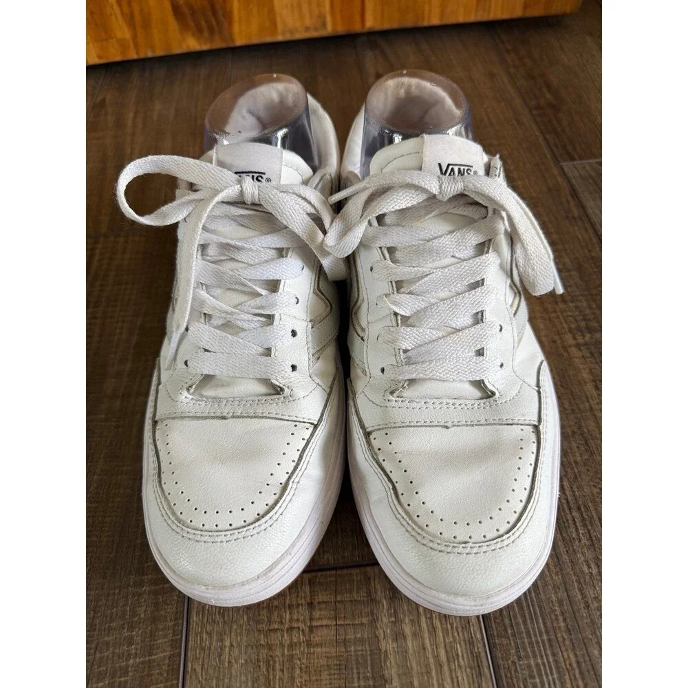 Vans Lowland CC Leather Sneakers Sz. M7.5 W9 White
